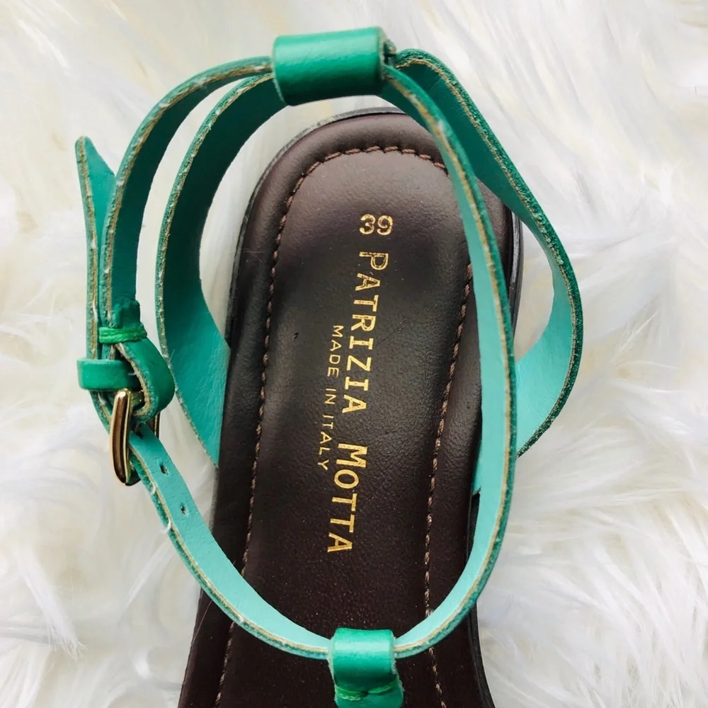 Patrizzia motta turquoise sandals size 39